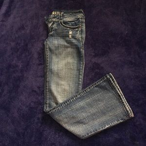 Distressed Hydraulic Jeans low rise