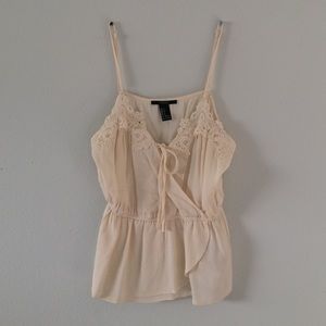 Cream Girly Boho Lace Camisole