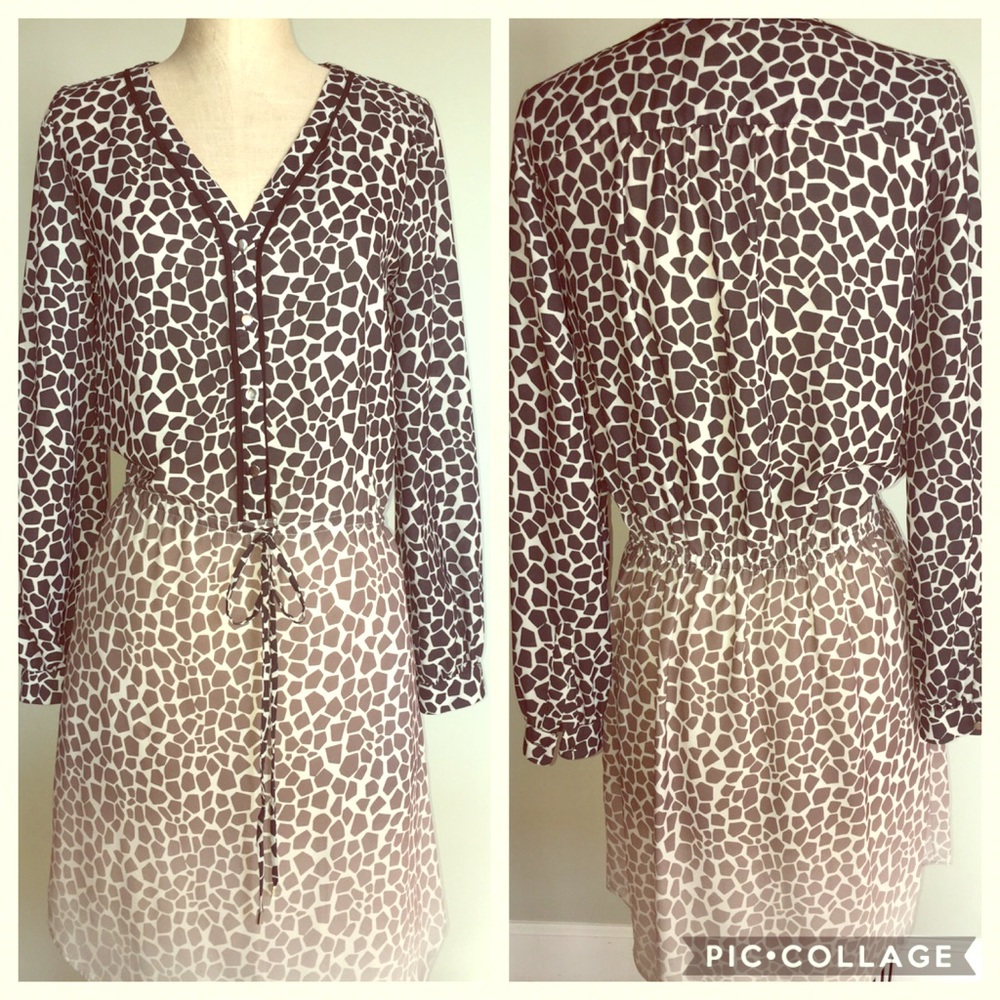Banana Republic giraffe animal print dress