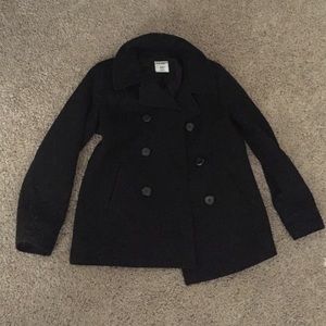 Black peacoat