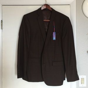 Egara brown wool sport coat new with tags 42R slim