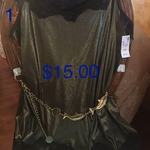 Golden and black blouse