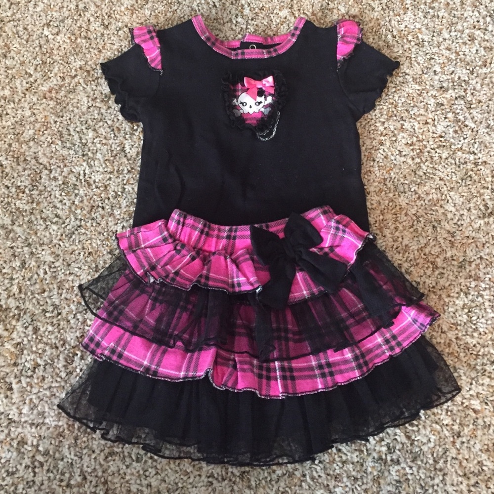 Adorable Baby Girls Onesie with Skirt ☠️