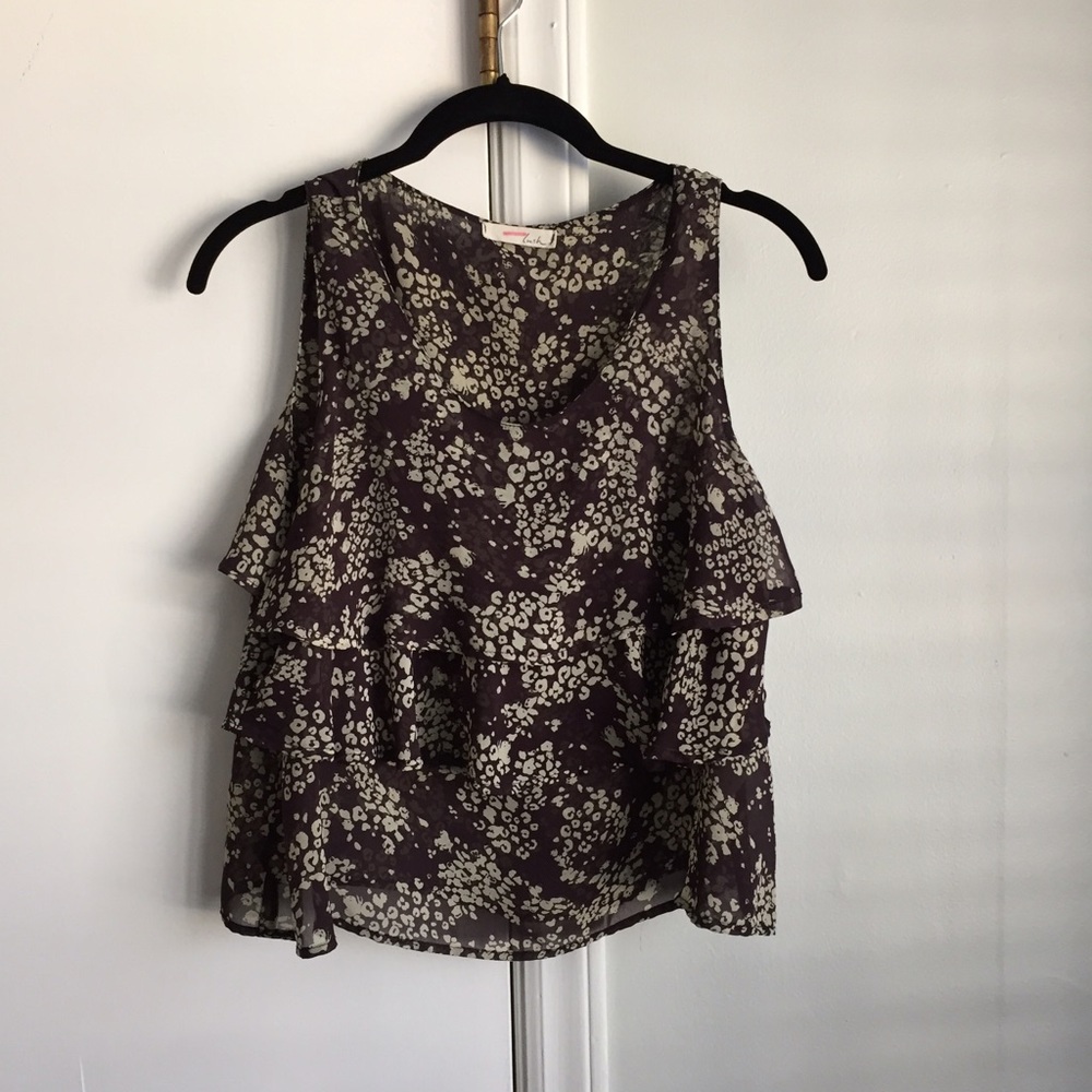 Lush ruffled layered tank