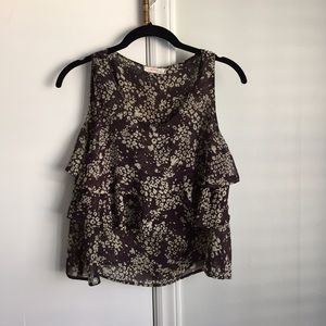 Lush ruffled layered tank