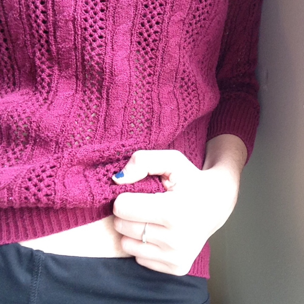 Cute Maroon Knit Sweater