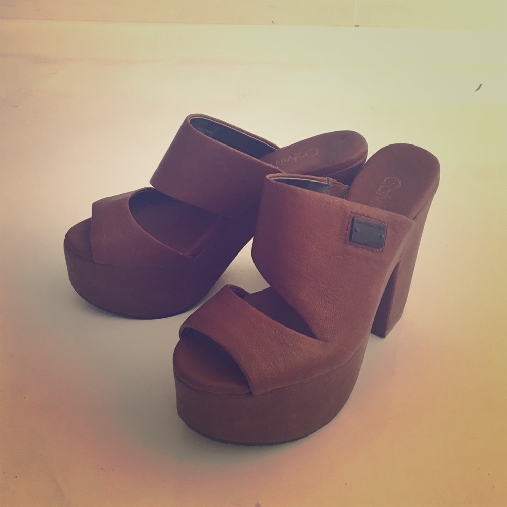 Calvin Klein platform heels