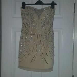 Strapless mini dress