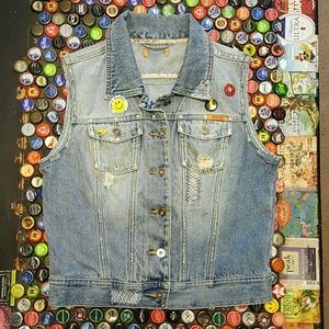 Distressed Zana Di Denim Vest