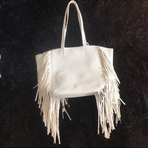 Brand New White Fringe Purse