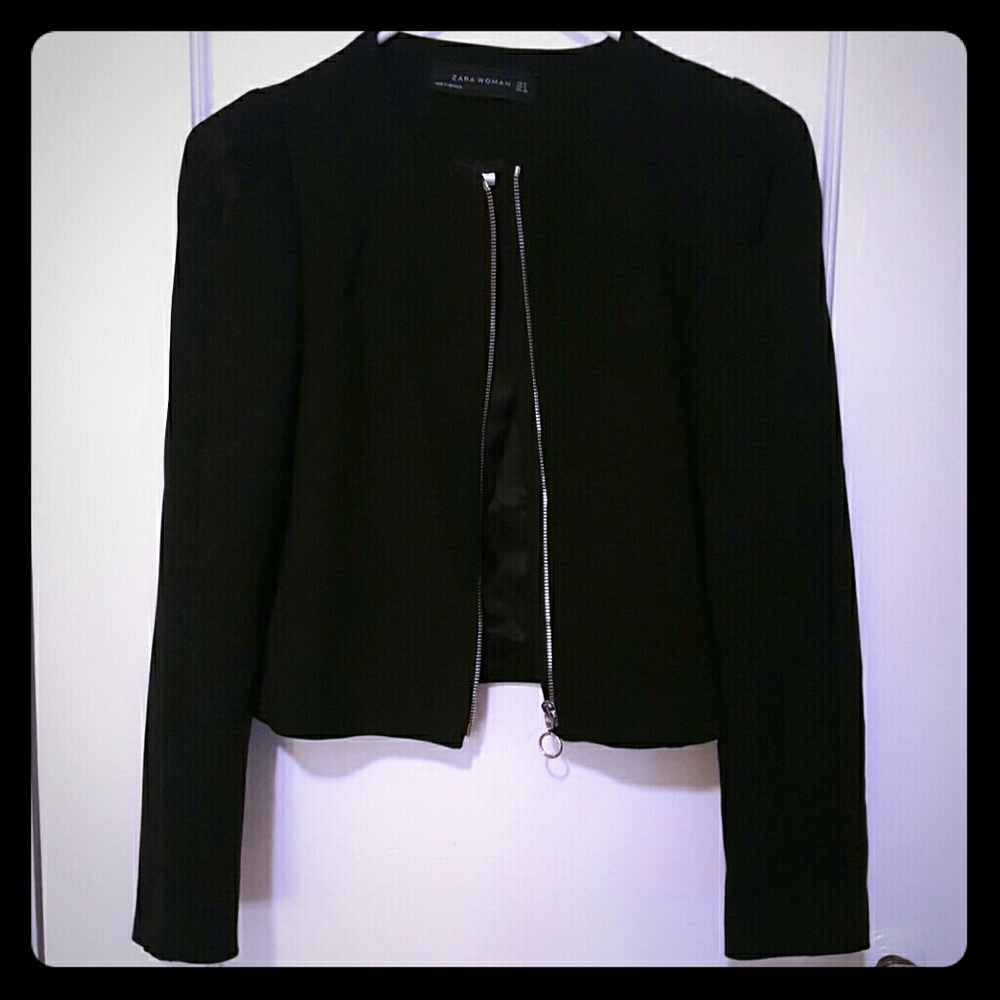 Zara Woman small cropped blazer
