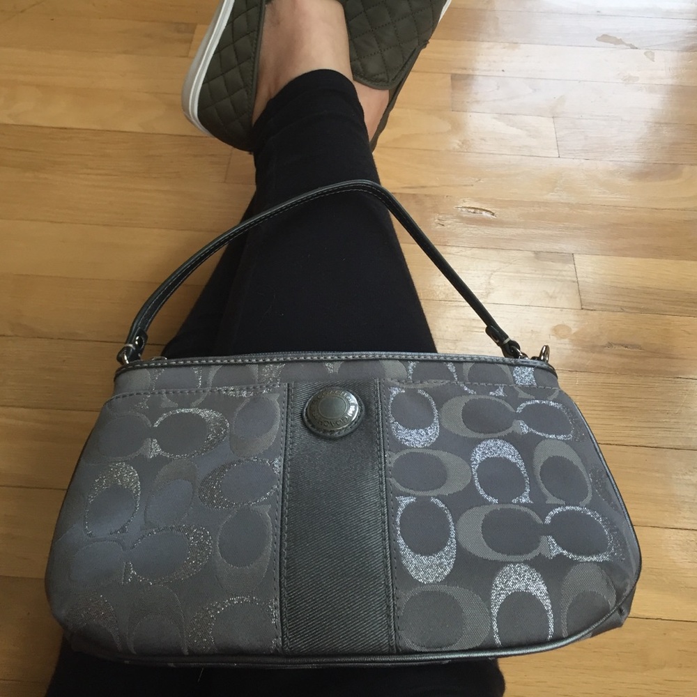 Gray tone Authentic Coach wristlet