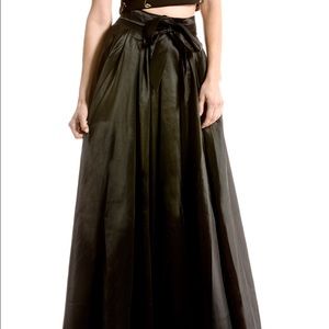 Black Taffeta Maxi Skirt