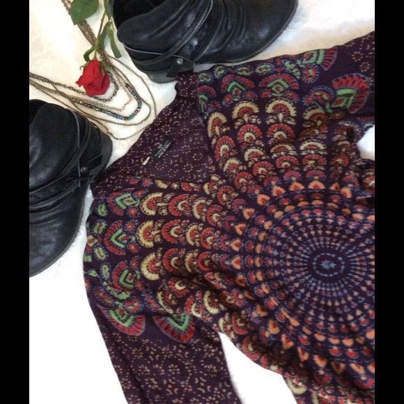 Floating Lotus Tops - 🌺Floating Lotus Purple Psychedelic Swirled Tunic