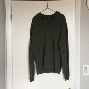 Tasso Elba green cashmere shirt/sweater