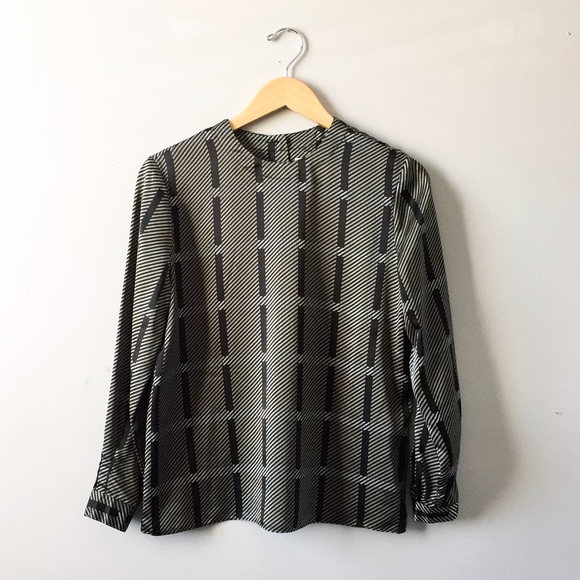 Kasper Tops - vintage black/tan top