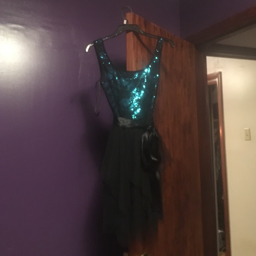 Blue and Black Deb's Dress