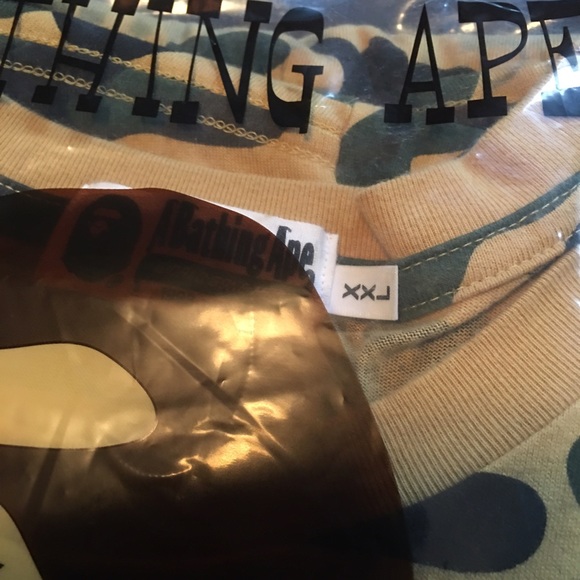 Yellow Camo Shark Face Bape Tee - Picture 2 of 3