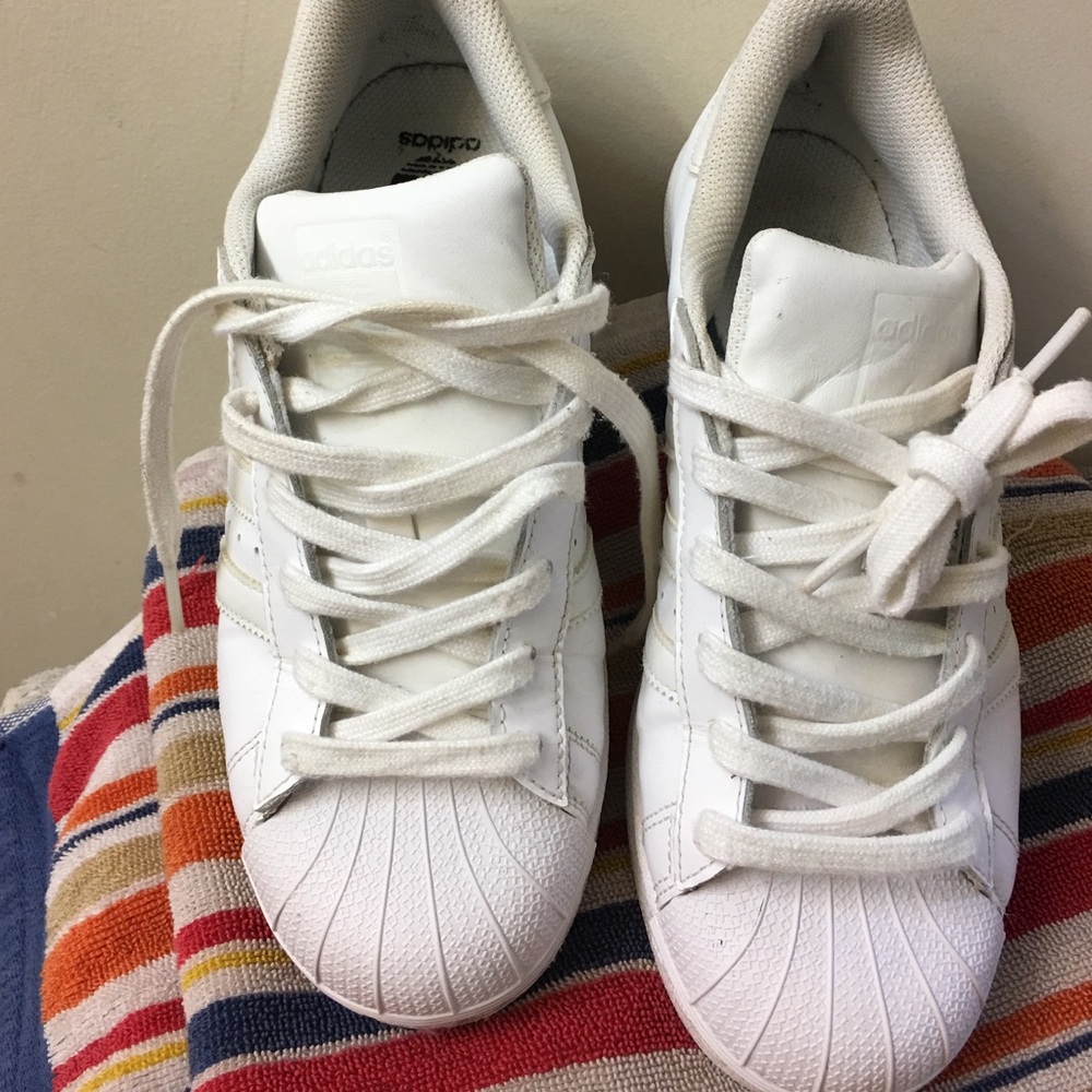 White on white Hard Shell toe adidas