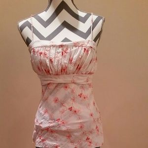 Spaghetti strap embroidered top