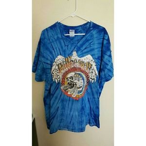Tie dye band tee.