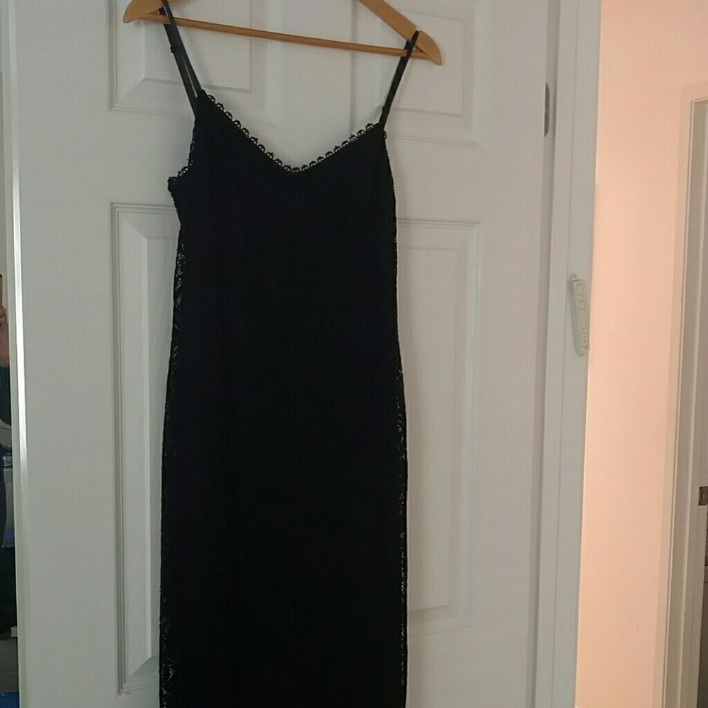 Black long spaghetti dress - Picture 2 of 4