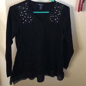 Long black tee lularoe perfect see thru bottom