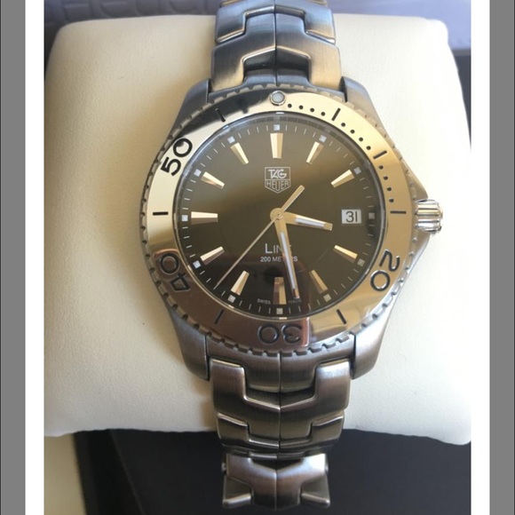 TAG HEUER Link Wat1110 Date Black Dial MensWatch