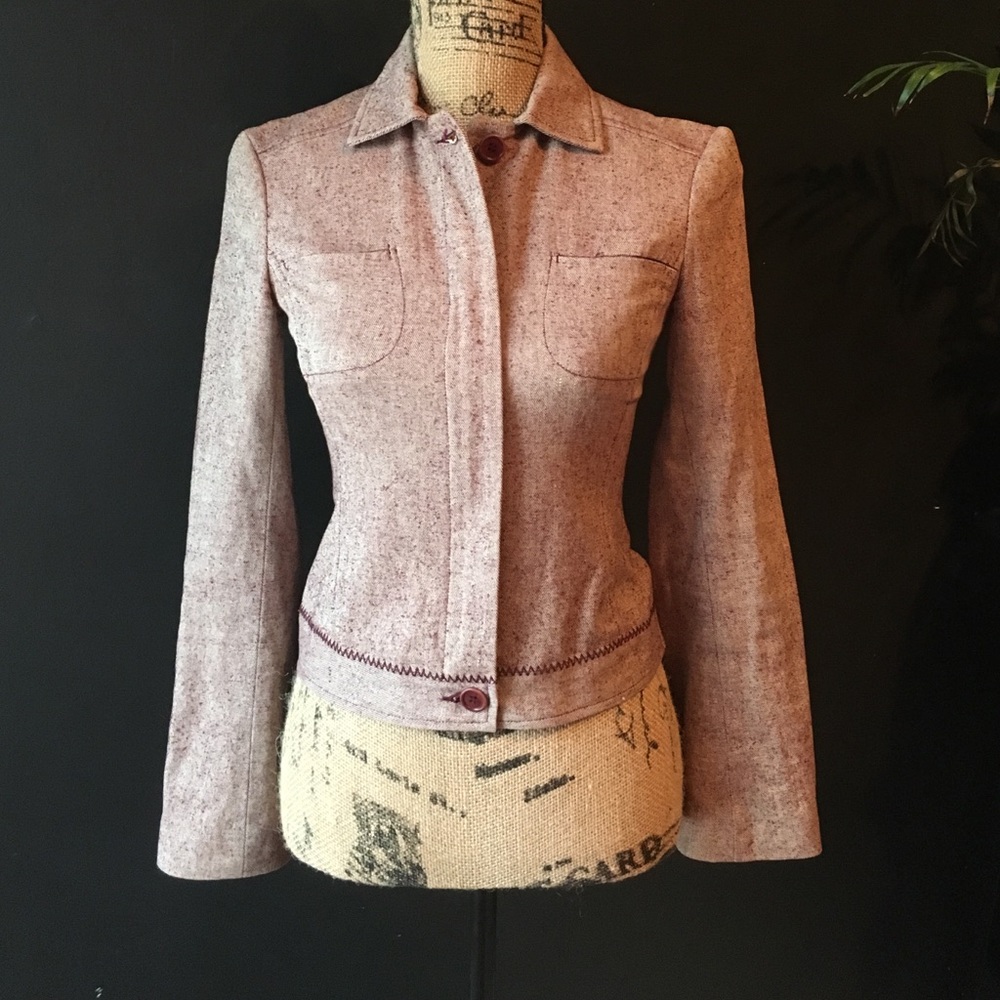 Bcbg Max Azria Burgundy Jacket Sz. 0