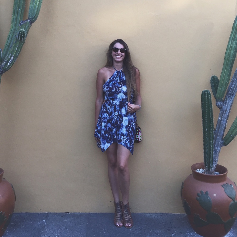 Tie dye halter romper