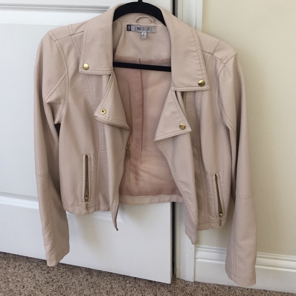 Light pink/cream leather jacket