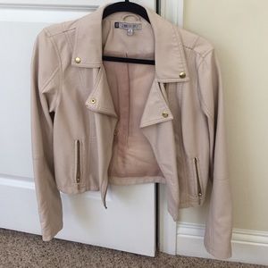 Light pink/cream leather jacket