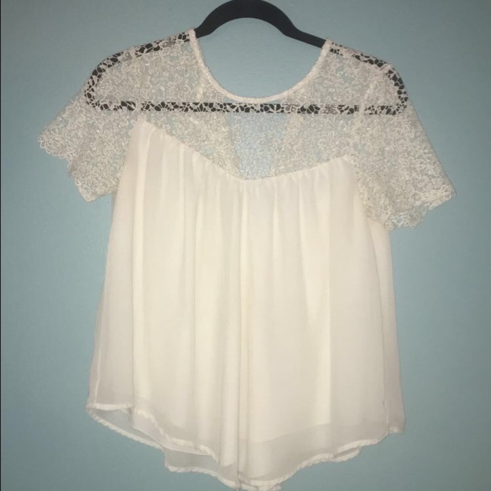 Lace Embroidered Business Casual Shirt