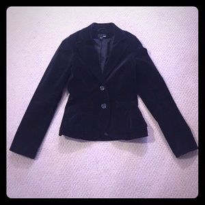 H&M Velvet Blazer in Black Size 4