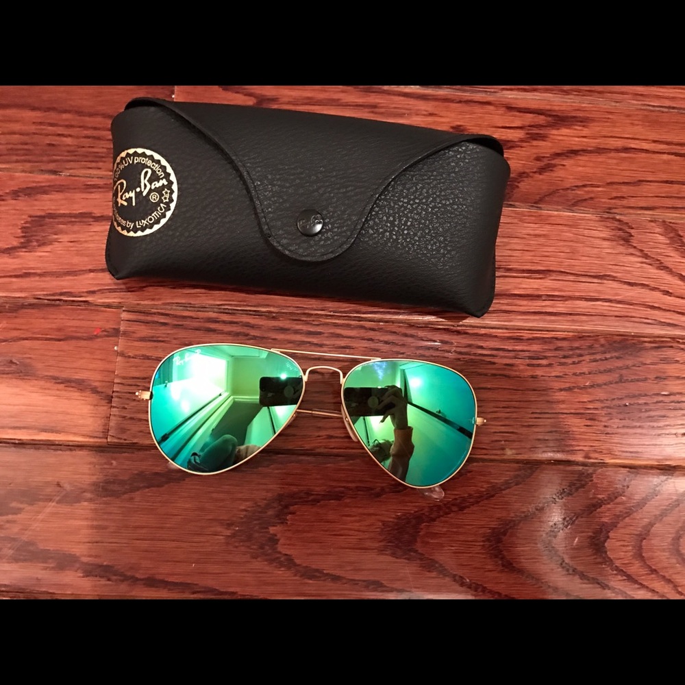 Rayban sunglasses with gold hardware