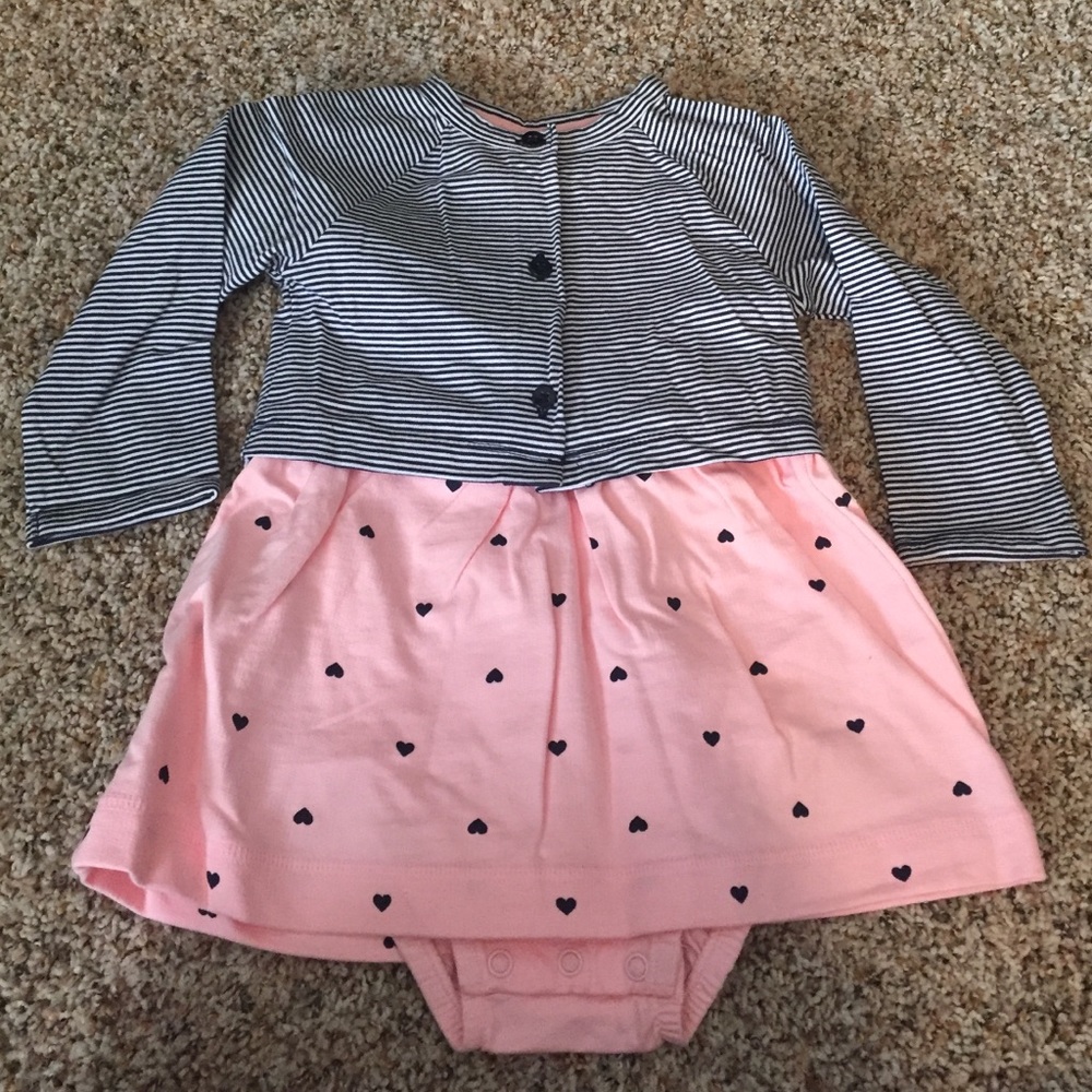 Brand New Girls Onesie Dress and Striped Jacket 💙