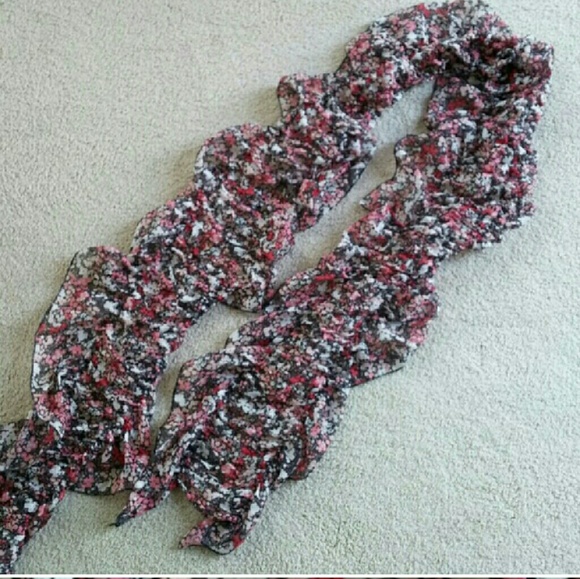 Floral Ruffled Scarf - Picture 2 of 3