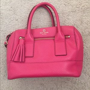 Kate Spade hot pink handbag with tassel