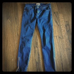 Madewell Skinny Skinny Zip dark wash