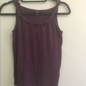 Mossimo plum tank with cutouts.