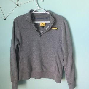 grey half zip
