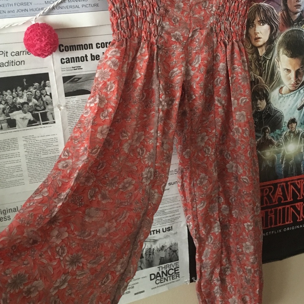 stretchy floral pants
