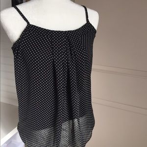 Sheer cami polka dot to