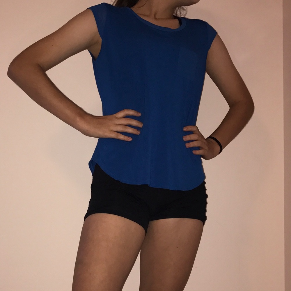 Blue high low t-shirt from Nue Options petite