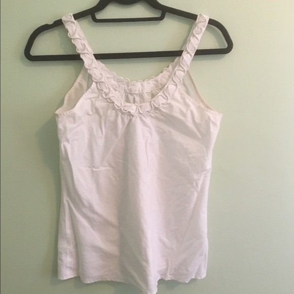 Mossimo white Tank with detailed neckline. - Picture 2 of 3