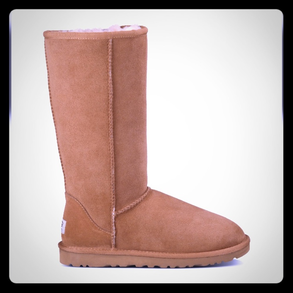 Chestnut tall uggs