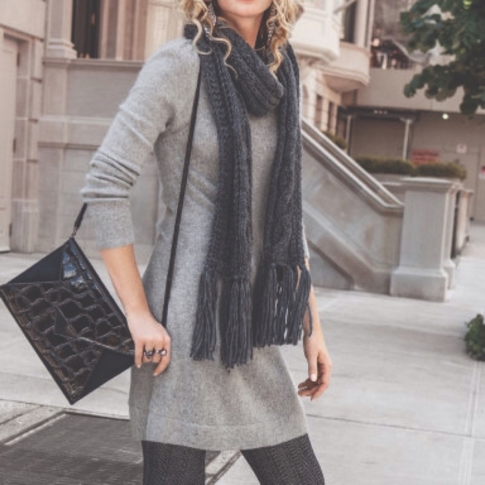 h&m | soft gray sweater dress