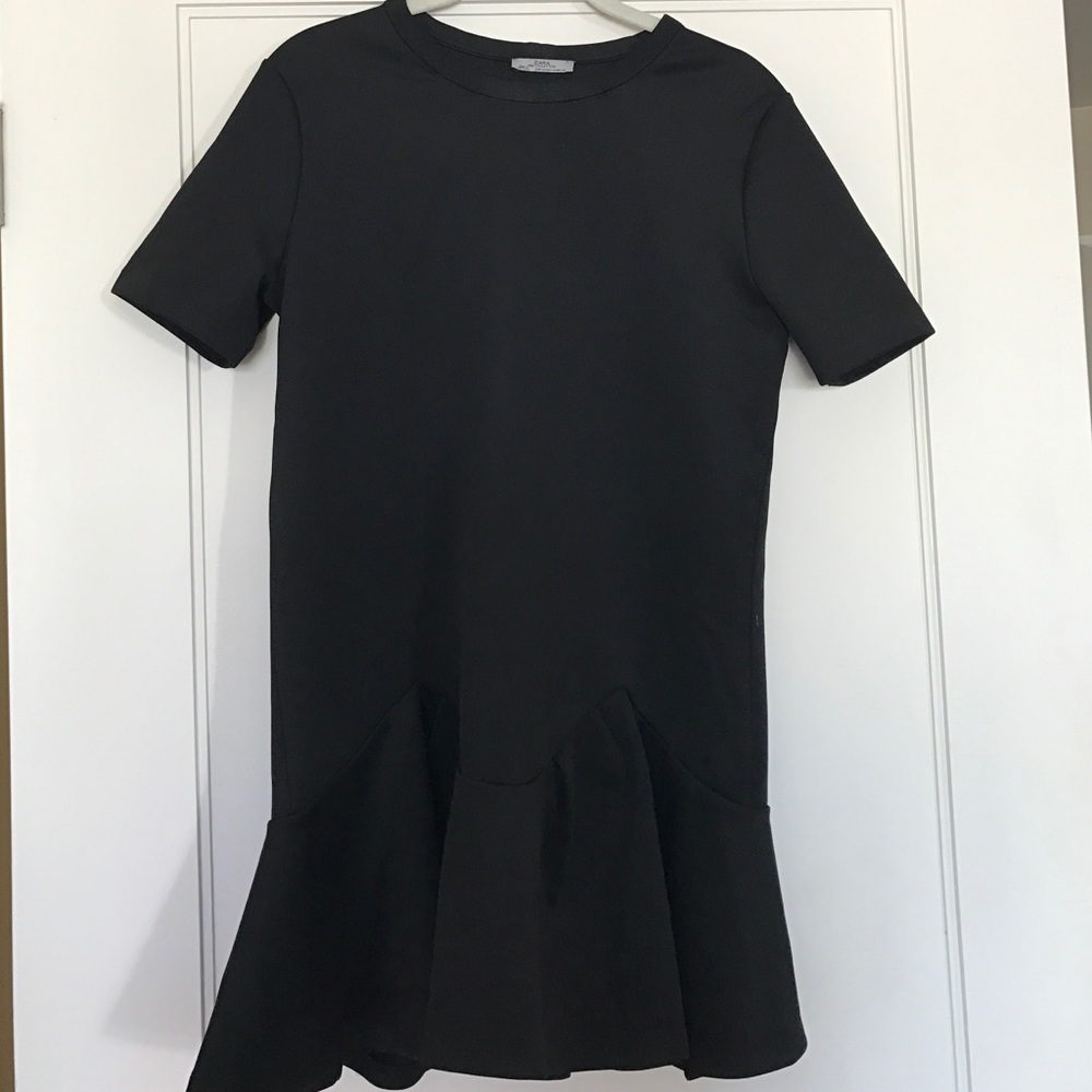 Zara scuba black dress