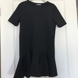 Zara scuba black dress