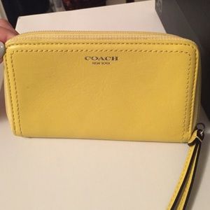 Coach Leather Wristlet